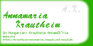 annamaria krautheim business card